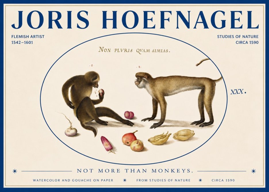 Joris Hoefnagel Not More Than Monkeys No3 - Plakat