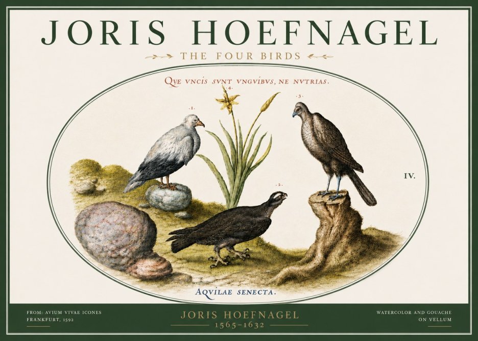 Joris Hoefnagel The Four Birds No5 - Plakat