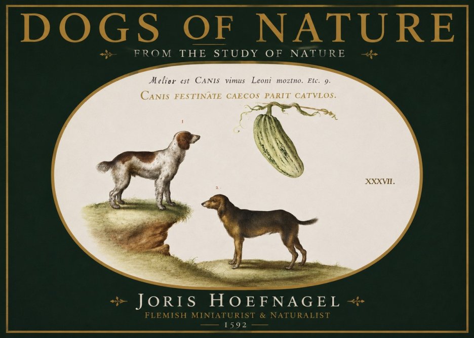 Joris Hoefnagel Canis Festinas Caecos Parit Catulos No4 - Plakat