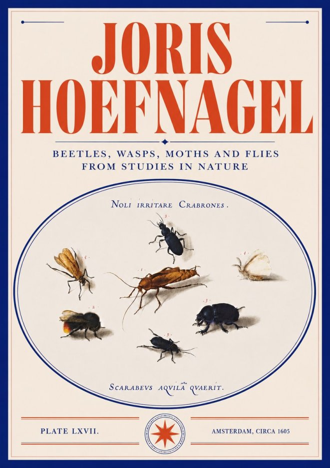 Joris Hoefnagel Scarabeus Aqvilä Qvaerit. No5 - Plakat
