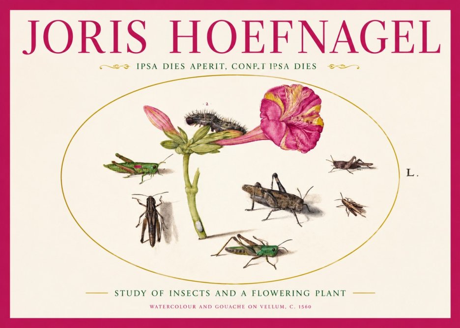 Joris Hoefnagel Study of Insects and a Flowering Plant No2 - Plakat