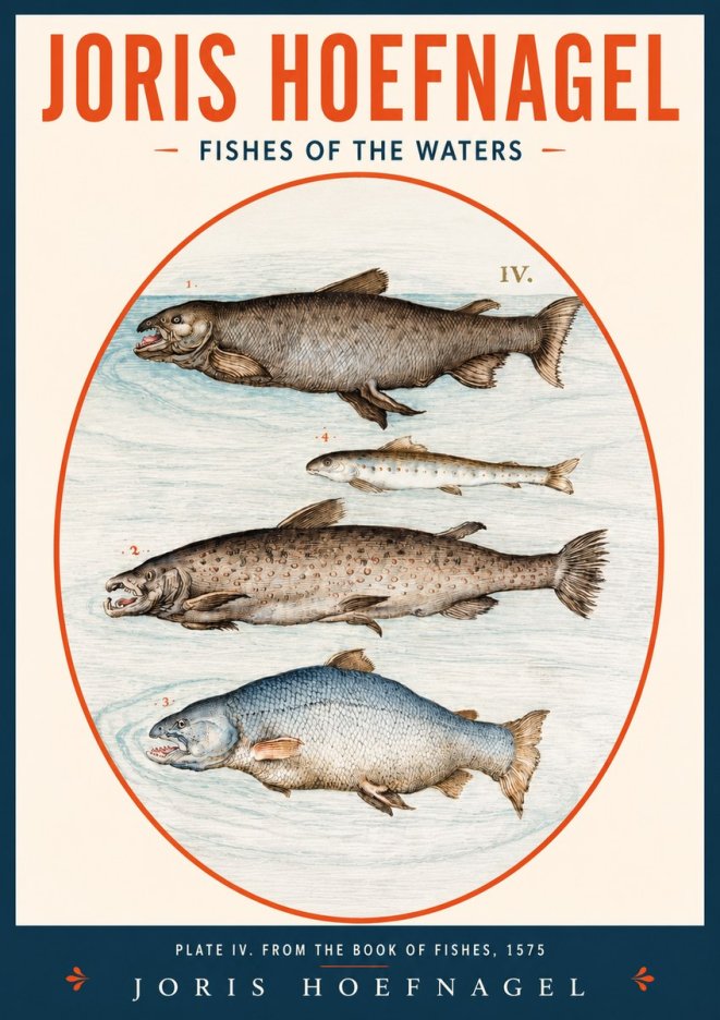 Joris Hoefnagel Fishes of the Waters I No2 - Plakat