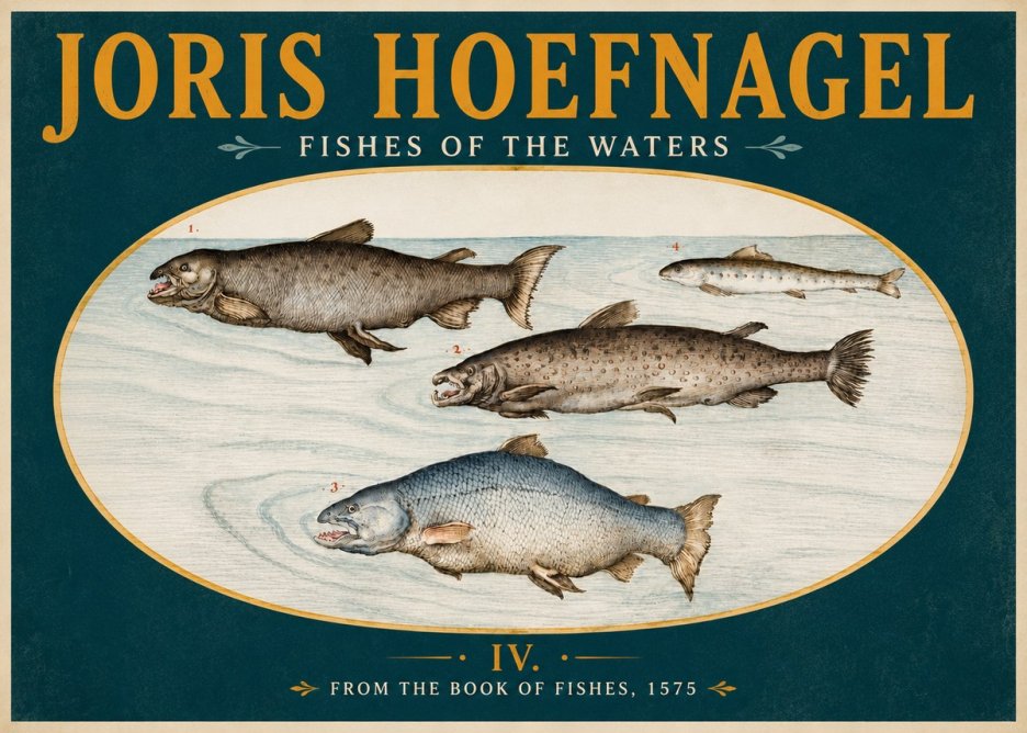 Joris Hoefnagel Fishes of the Waters I No5 - Plakat