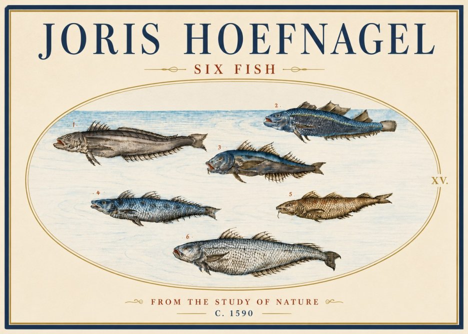 Joris Hoefnagel Six Fish No6 - Plakat