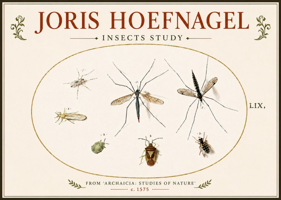 Joris Hoefnagel Insects Study I No6 - Plakat
