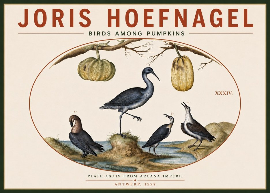 Joris Hoefnagel Birds and Fruits No6 - Plakat