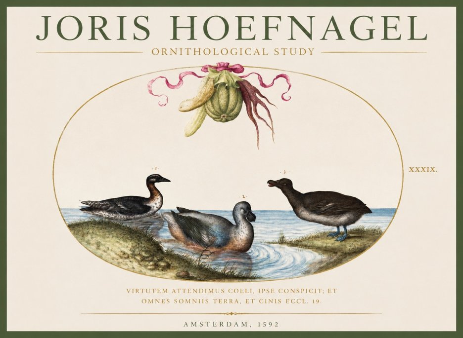 Joris Hoefnagel Ornithological Study No1 - Plakat
