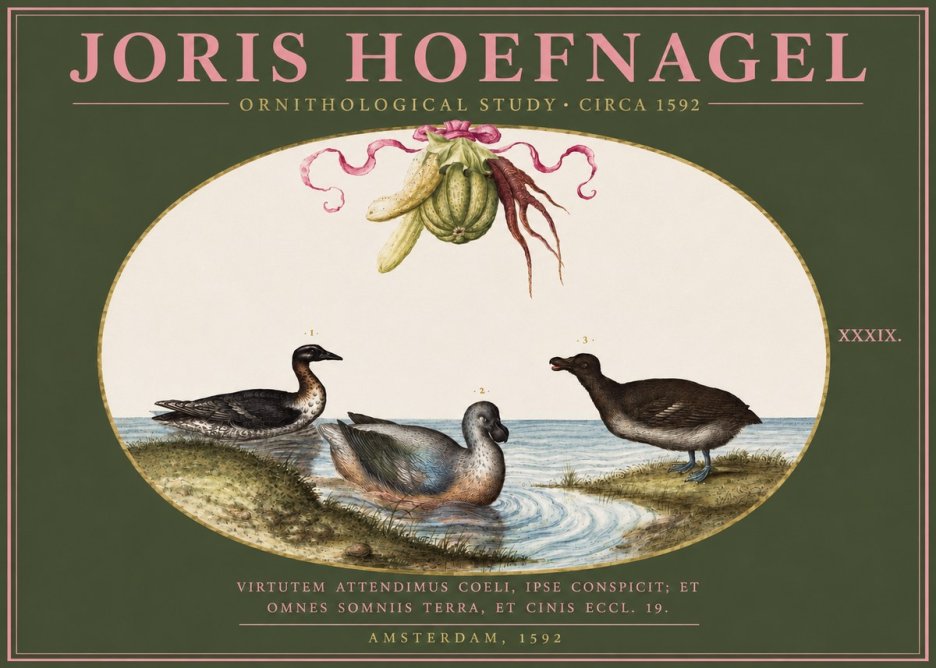 Joris Hoefnagel Ornithological Study No4 - Plakat