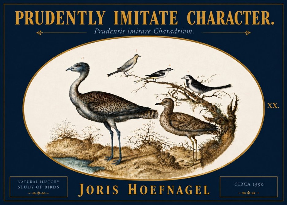 Joris Hoefnagel Prudently Imitate Character. No5 - Plakat