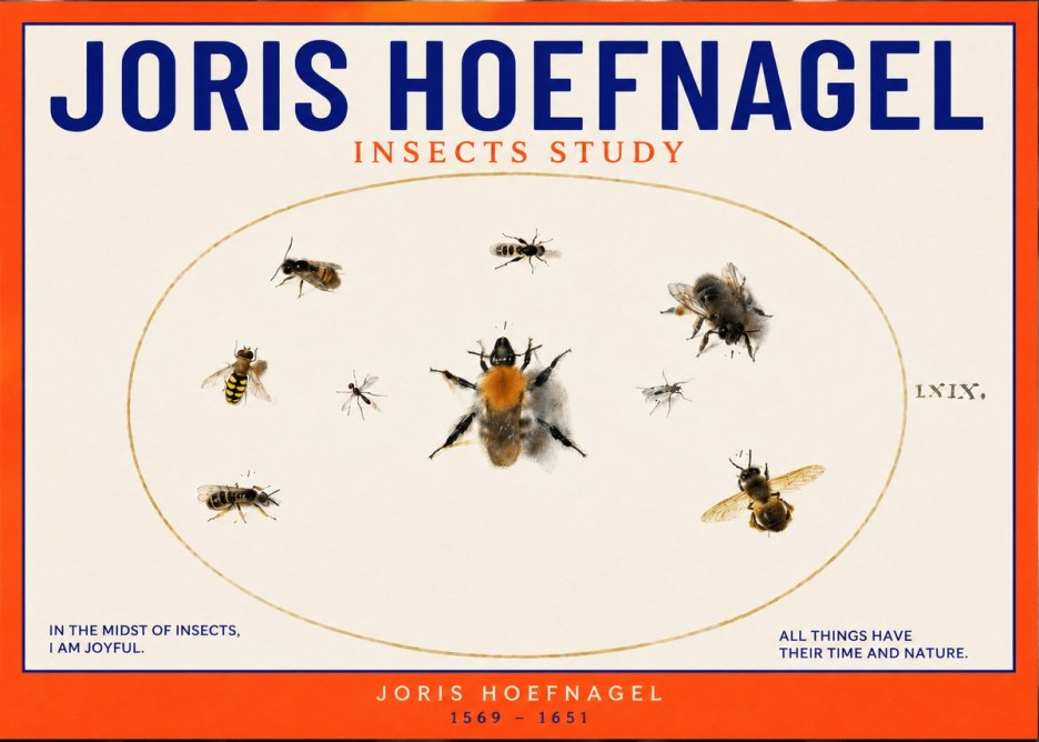 Joris Hoefnagel Insects Study II No2 - Plakat