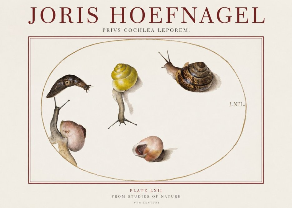Joris Hoefnagel Privs Cochlea Leporem. No1 - Plakat