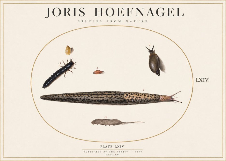 Joris Hoefnagel Plate Lxiv No1 - Plakat