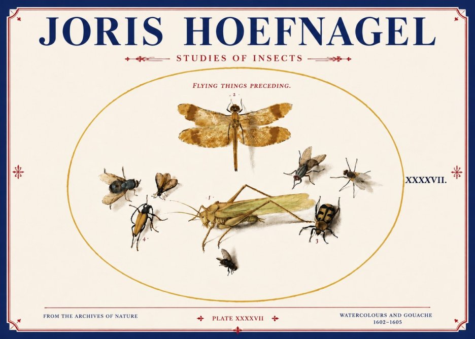 Joris Hoefnagel Flying Things Preceding. No4 - Plakat