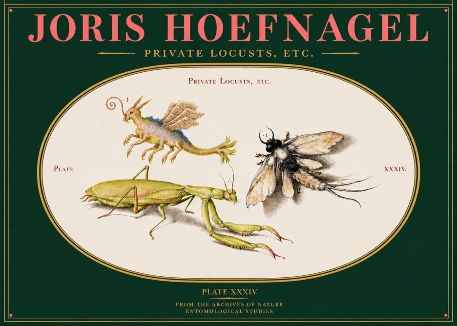 Joris Hoefnagel Privs Locvsta Bovem. No4 - Plakat