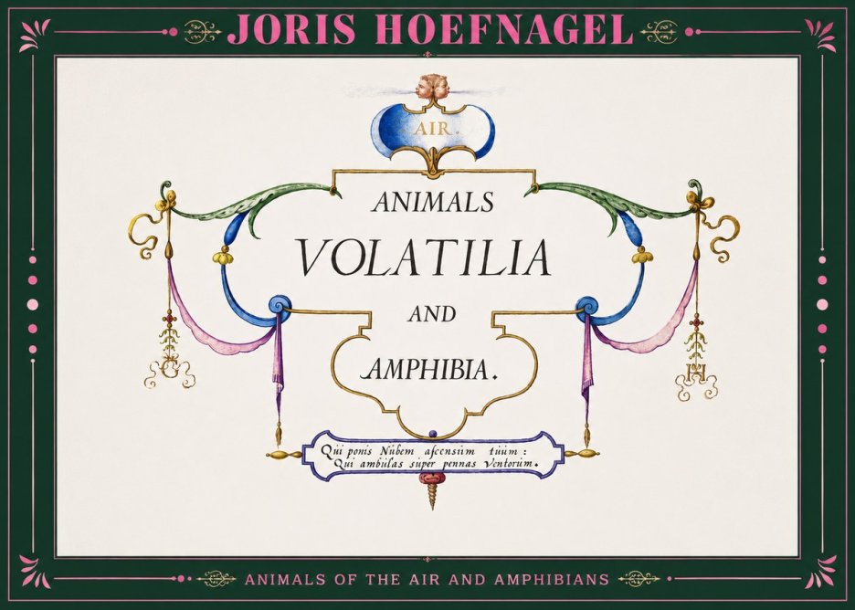 Joris Hoefnagel Animals Volatilia and Amphibia. No2 - Plakat