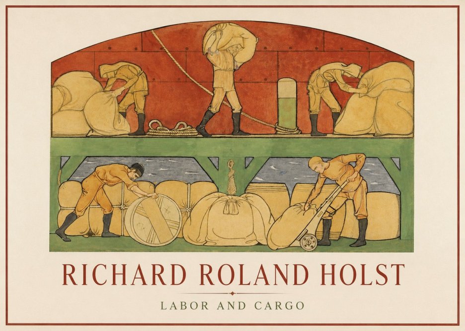Richard Roland Holst Labor and Cargo No1 - Plakat