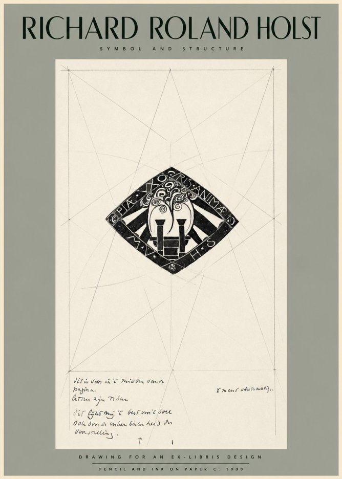 Richard Roland Holst Design for Ex Libris No2 - Plakat