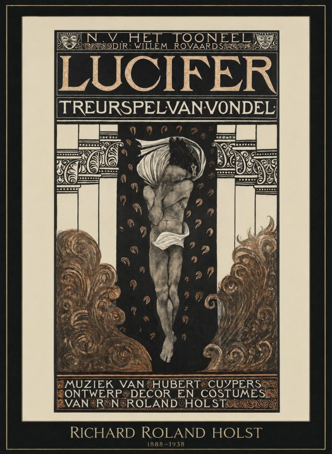 Richard Roland Holst Lucifer Treurspel Van Vondel No1 - Plakat