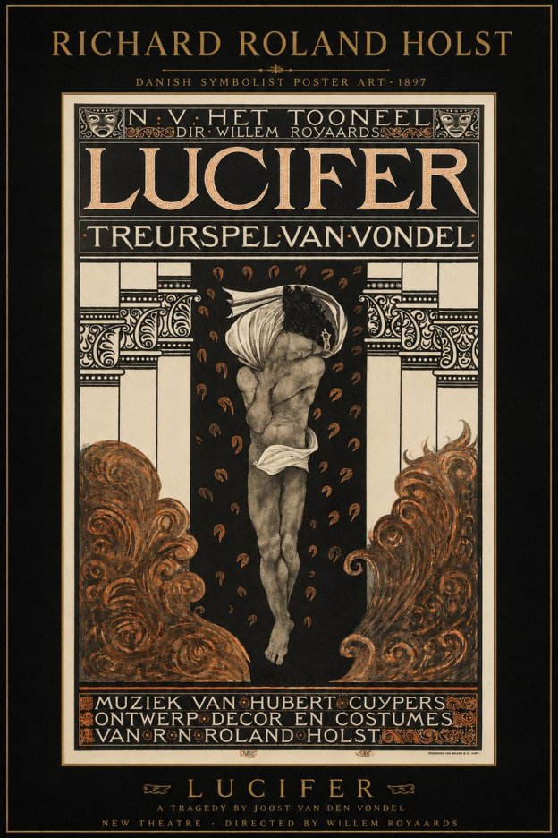 Richard Roland Holst Lucifer Treurspel Van Vondel No3 - Plakat