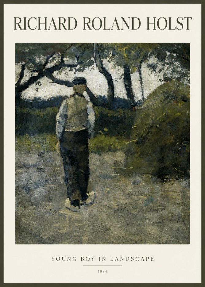 Richard Roland Holst Young Boy in Landscape No1 - Plakat