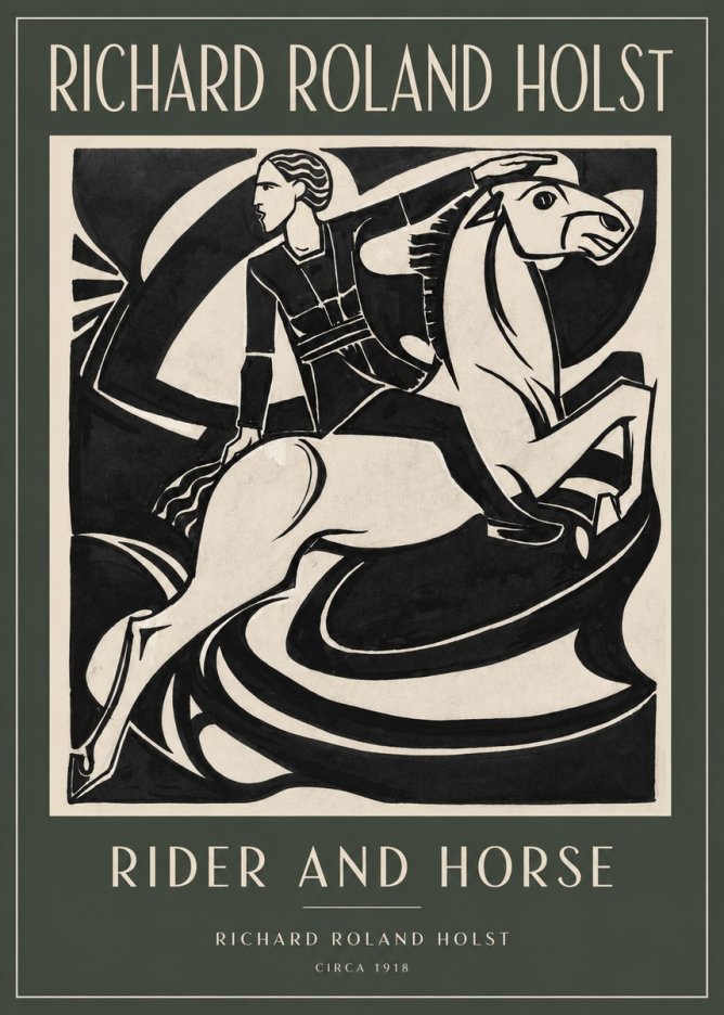 Richard Roland Holst Rider and Horse No2 - Plakat