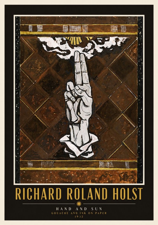 Richard Roland Holst Hand and Sun No5 - Plakat