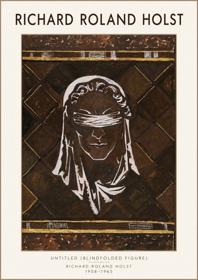 Richard Roland Holst Untitled (Blindfolded Figure) No3 - Plakat