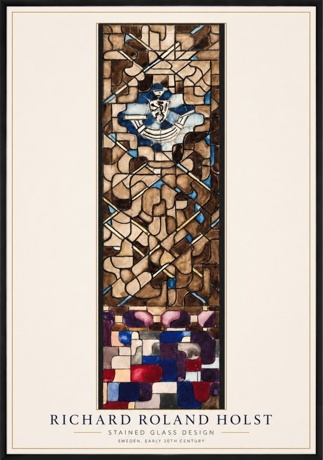 Richard Roland Holst Abstract Composition with Heraldic Motif No2 - Plakat