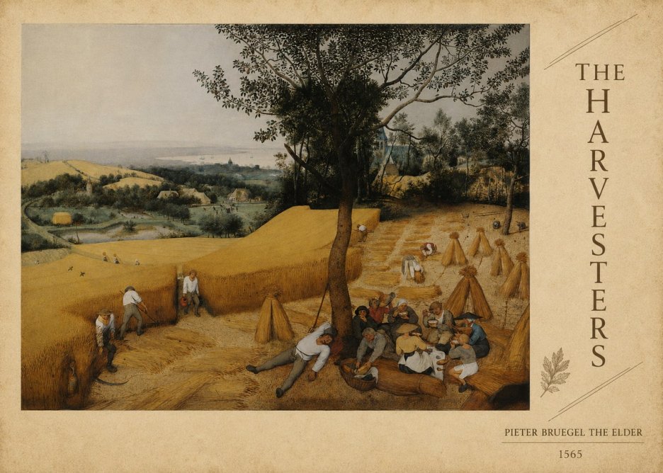 Pieter Bruegel The Harvesters II No6 - Plakat