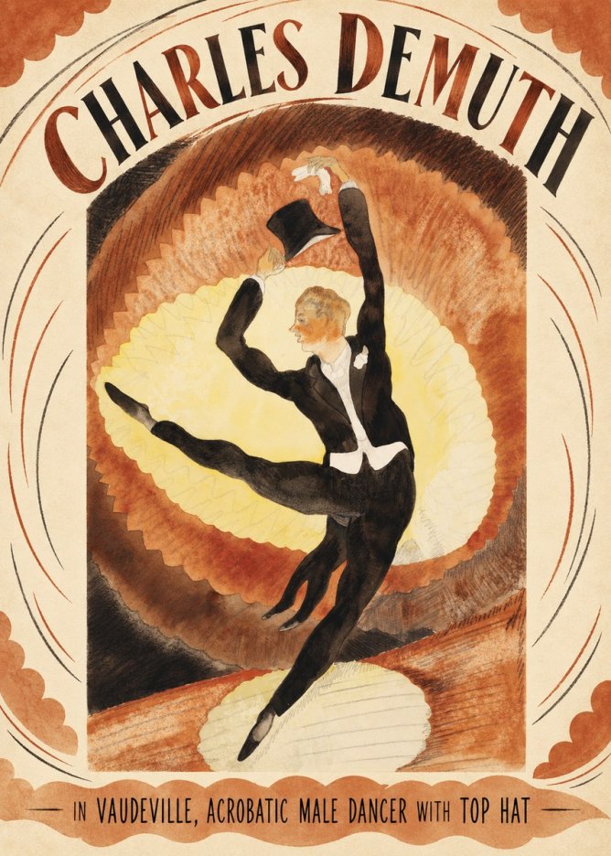 Charles Demuth In Vaudeville, Acrobatic Male Dancer with Top Hat No5 - Plakat