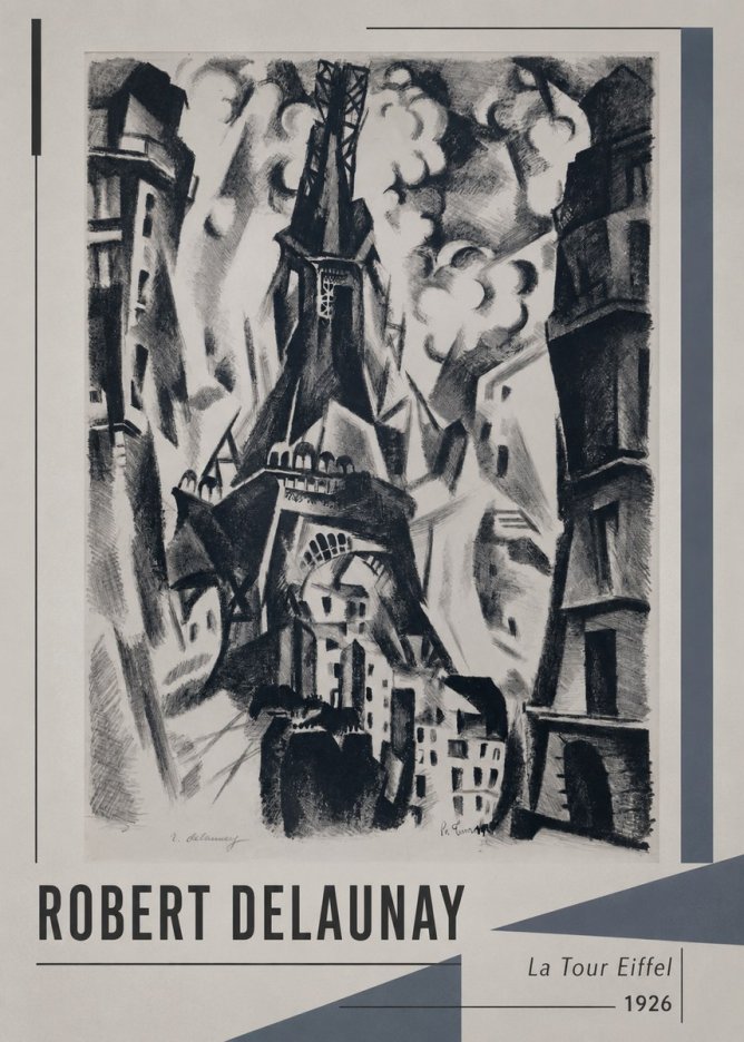 Robert Delaunay La Tour Eiffel No1 - Plakat