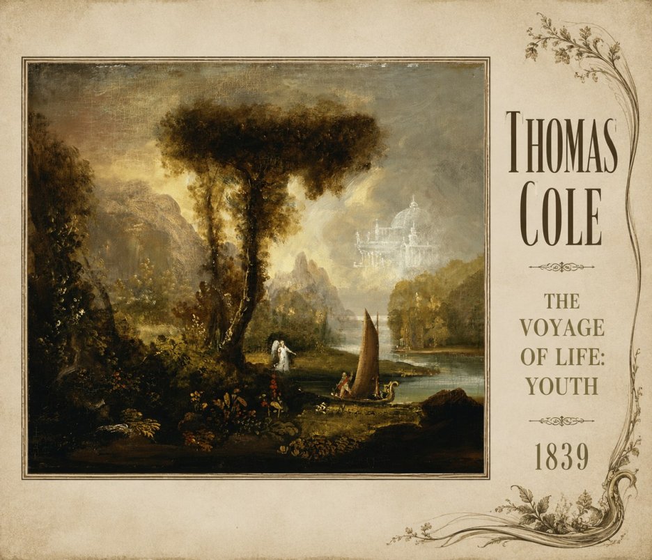 Thomas Cole The Voyage of Life: Youth II No2 - Plakat