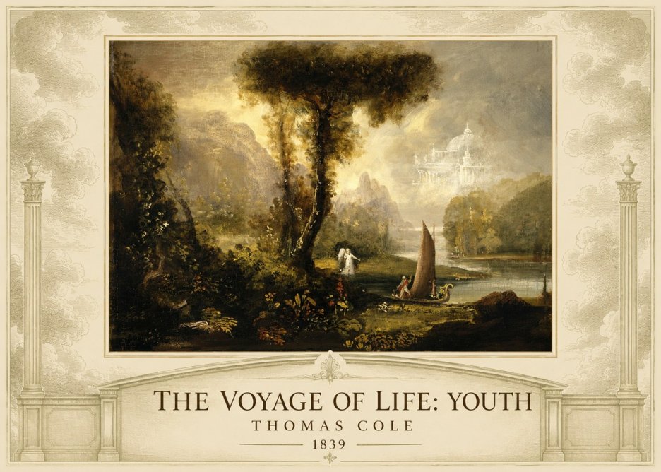 Thomas Cole The Voyage of Life: Youth II No4 - Plakat
