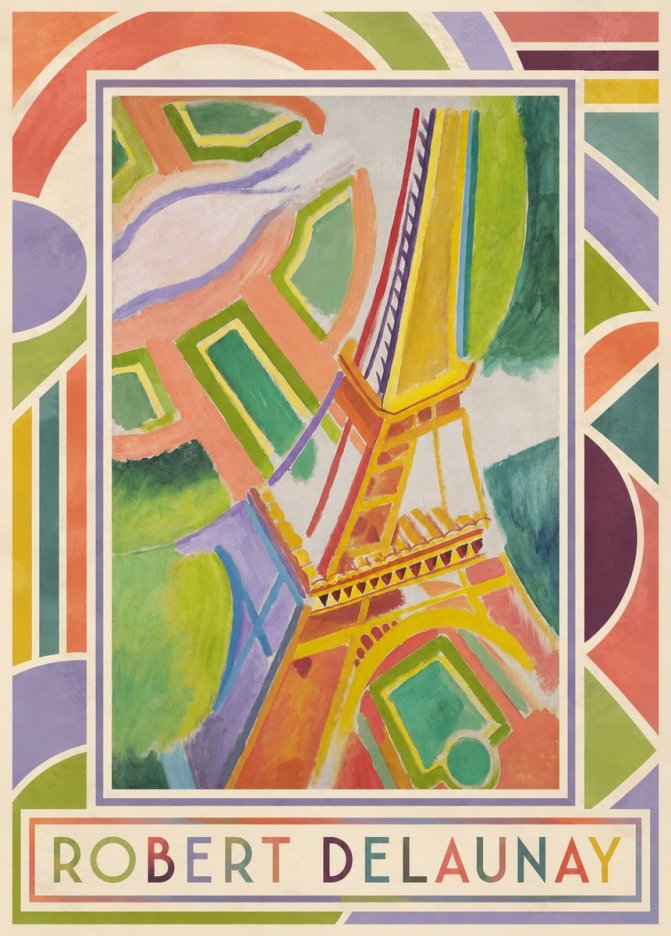 Robert Delaunay Tour Eiffel No1 - Plakat