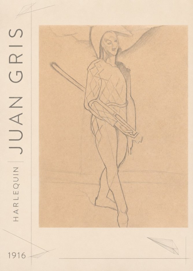 Juan Gris Harlequin No3 - Plakat