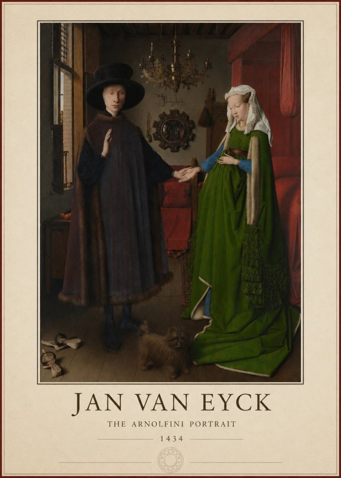 Jan van Eyck The Arnolfini Portrait III No4 - Plakat