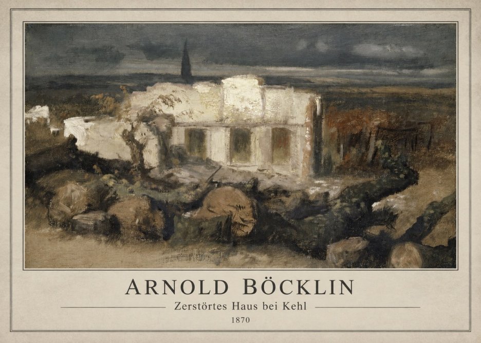Arnold Böcklin Zerstörtes Haus Bei Kehl No1 - Plakat