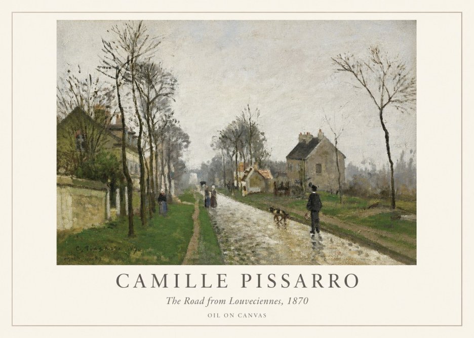 Pissarro The Road from Louveciennes, 1870 No1 - Plakat