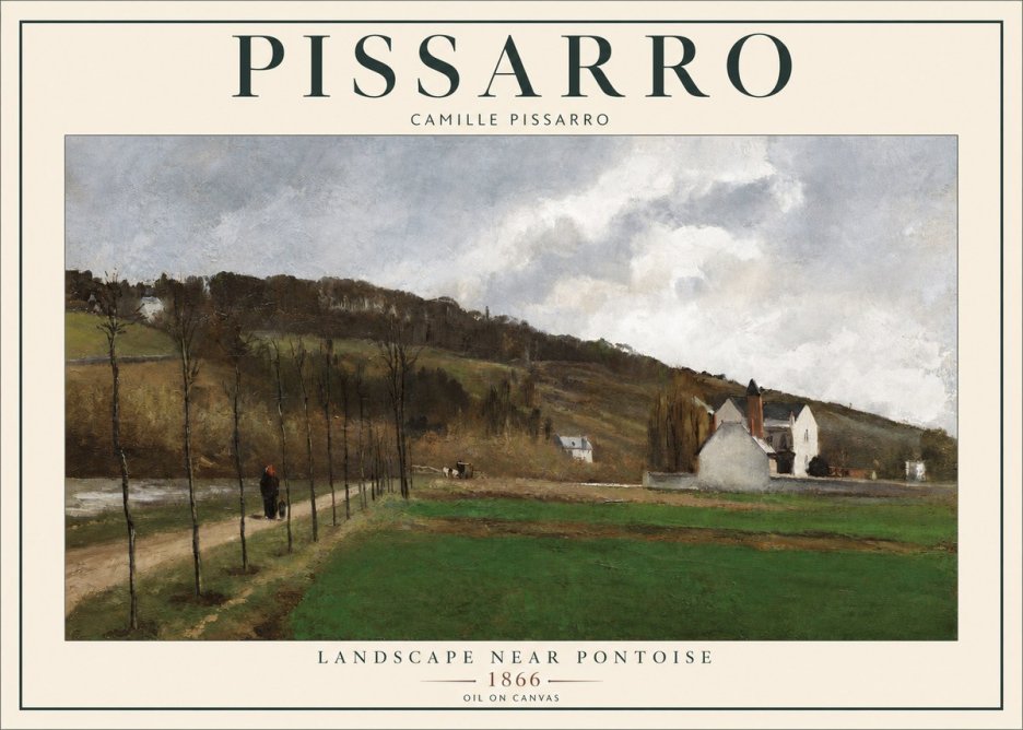 Pissarro The Road from Louveciennes II No2 - Plakat