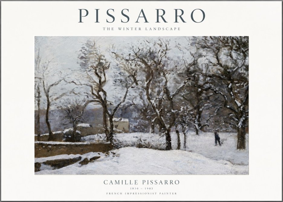 Pissarro The Winter Landscape No1 - Plakat