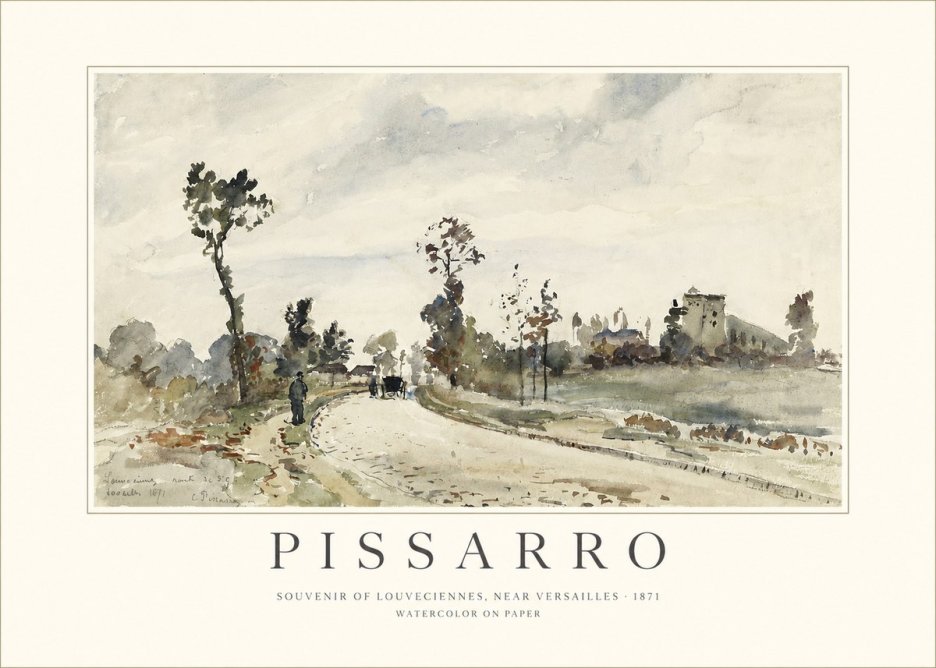 Pissarro Souvenir of Louveciennes, Near Versailles - 1871 No1 - Plakat