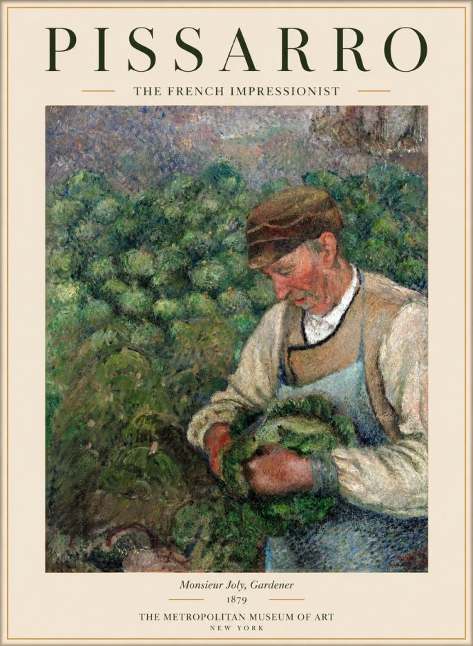 Pissarro Monsieur Joly, Gardener No1 - Plakat