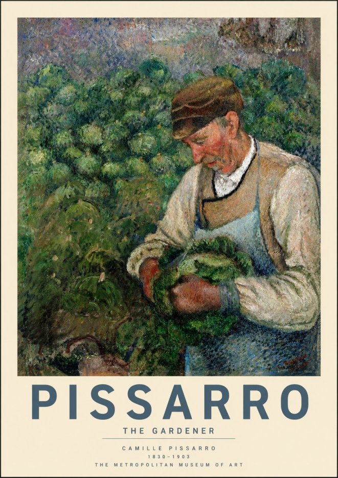 Pissarro Monsieur Joly, Gardener No2 - Plakat
