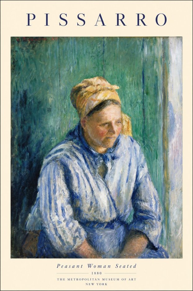 Pissarro Peasant Woman Seated No1 - Plakat