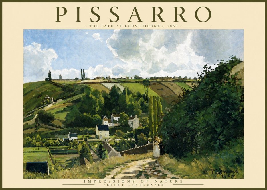 Pissarro The Path at Louveciennes, 1869 No3 - Plakat