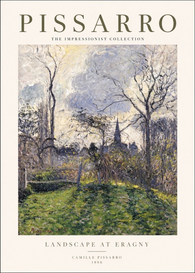 Pissarro Landscape at Eragny No1 - Plakat