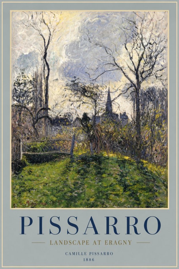 Pissarro Landscape at Eragny No2 - Plakat