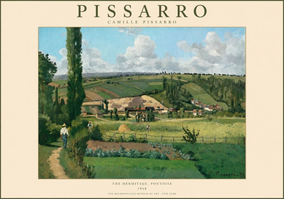 Pissarro The Hermitage, Pontoise No1 - Plakat