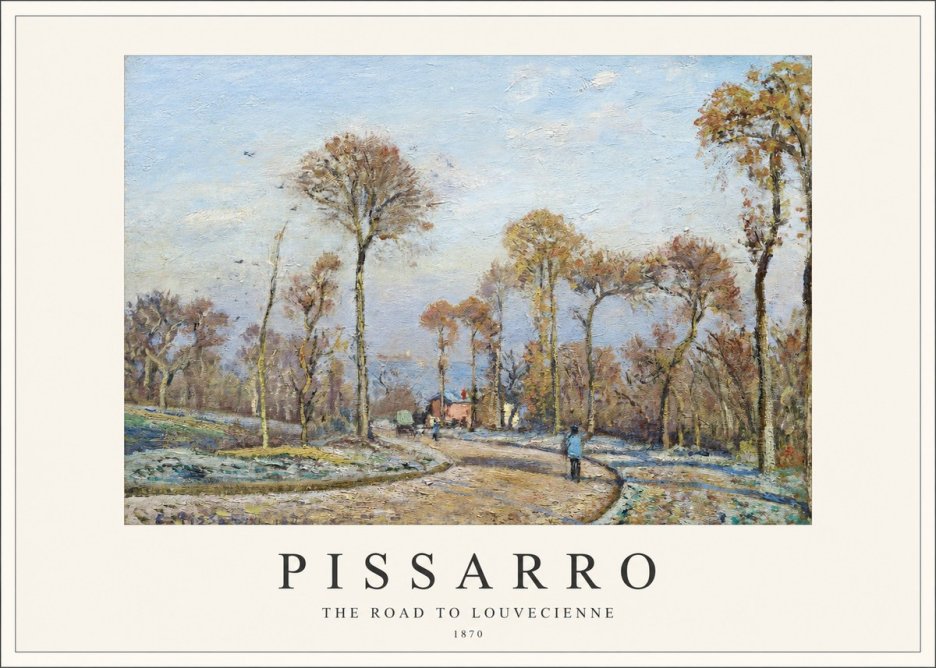 Pissarro The Road to Louvecienne No1 - Plakat