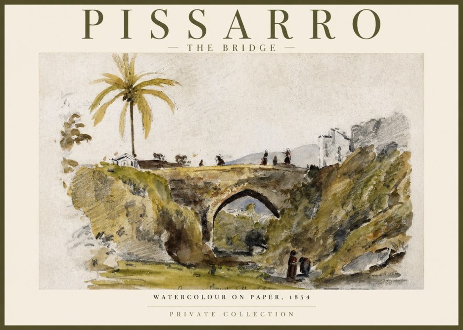 Pissarro The Bridge No2 - Plakat